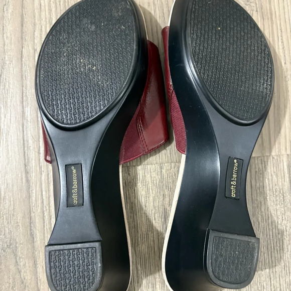 Croft & Barrow Women’s Size 8M Volume Red Slide Sandal Heeled Mule Cushioned - Picture 6 of 7